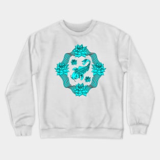 Flower and Koi Crewneck Sweatshirt